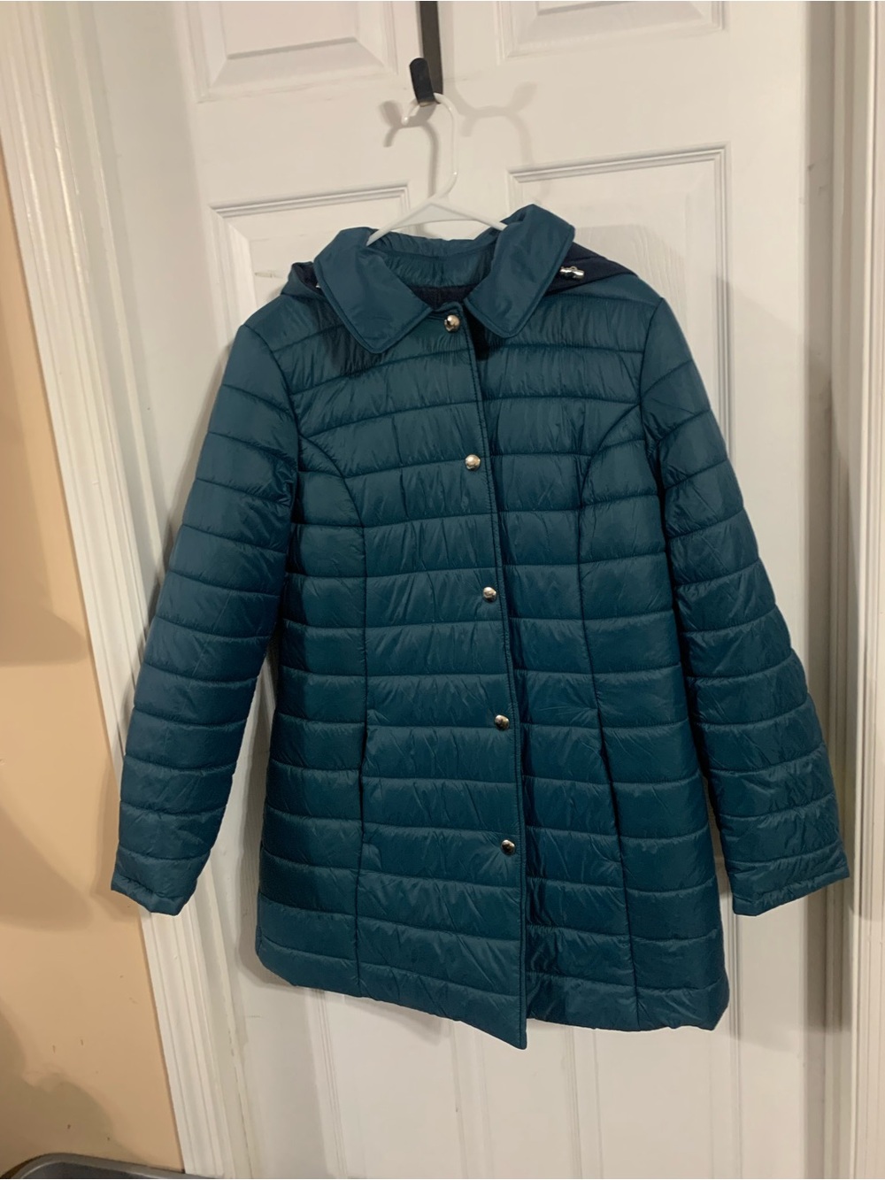 Source Unknown Teal Quilted Packable Puffer Coat